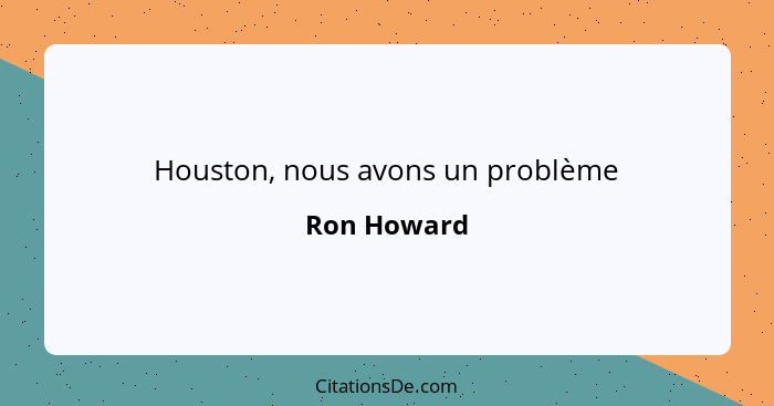 Houston, nous avons un problème... - Ron Howard
