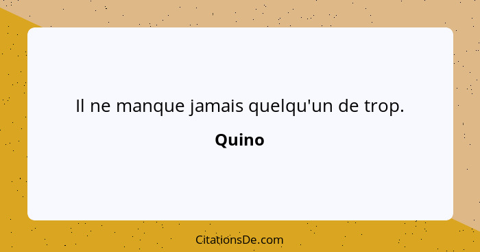 Il ne manque jamais quelqu'un de trop.... - Quino